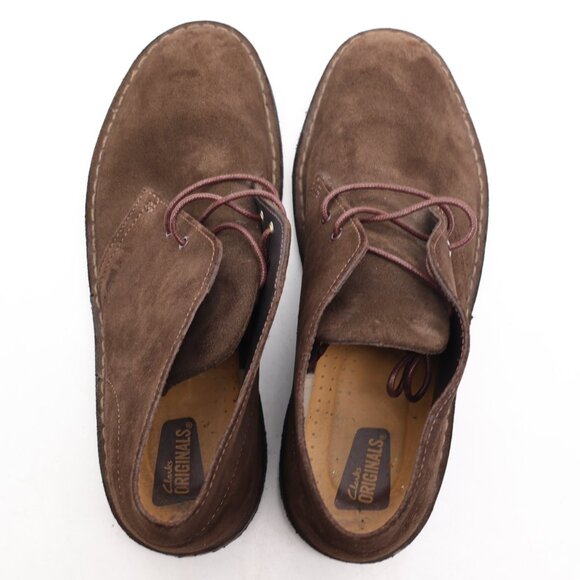 Clarks Originals Men's Size 10.5 M Brown Suede Shoes Lace Up Crepe Sole Boots - Picture 7 of 10